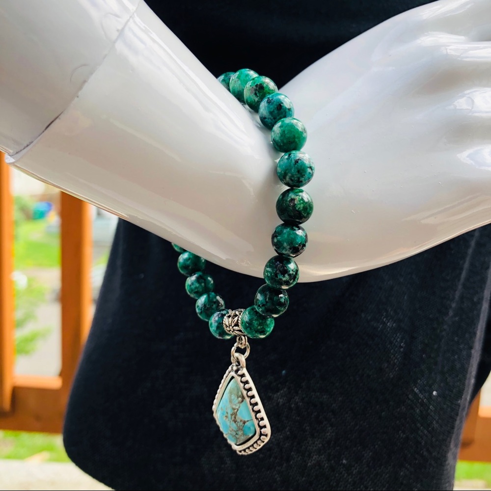 Southwestern Turquoise Stretch Bracelet